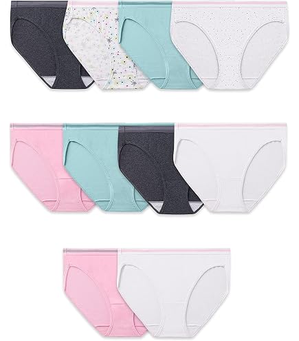 Fruit of The Loom Women's Underwear Cotton Fashion Assorted (10